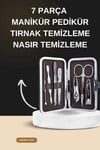 Manikür Pedikür Seti İkili Set El ve Ayak Bakımı Nasır Temizleme Protez Tırnak Çıkarma