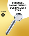 Masaj ve Yağmur Modlu Çok İşlevli Paslanmaz Çelik Duş Başlığı