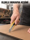 Metal Gövdeli 5’li Falçata Seti Profesyonel Maket Bıçağı Karton Koli  Kesici
