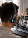 Mikrofonlu Bluetooth Kulak Üstü Kulaklık RGB Aydınlatmalı Type-C Şarjlı