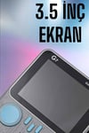 Mini Atari El Atarisi 3.5 inç Ekran Çift Konsol 666 Adet Retro Oyun Gameboy El Atarisi
