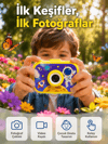Mini Çocuk Dijital Fotoğraf Makinesi Type-C Şarjlı HD Video Kamera 2.0 İnç TFT Renkli Ekran