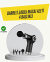 Mini Masaj Tabancası 4 Başlık 6 Hız Ayarlı