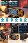 Modern Dijital LED Masa Saati Alarm Özellikli 12 24 Saat Seçenekli Sıcaklık Göstergeli Ekran