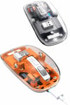 Mouse Fare Kablosuz Mouse Fare Şarjlı Bluetooth Sessiz 5 Tuşlu Şeffaf