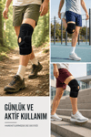 Patella Destekli Ligamentli Dizlik Ayarlanabilir Cırtlı Silikon Pedli Diz Desteği