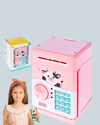 Pembe ATM Kasa Görünümlü Elektronik Şifreli Çocuk Kumbarası