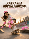 Pembe Çocuk Koruyucu Dizlik Dirseklik ve El Bilek Koruyucu