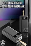 Powerbank 60.000 Mah Hızlı Şarj 4 Çıkışlı Uzun Şarj Süreli Dijital Göstergeli
