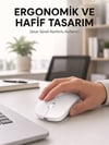 Profesyonel Kablosuz Bluetooth Mouse Çift Modlu Şarjlı Ergonomik Fare
