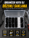 Profesyonel Oto Klips Tamir Seti 6 Farklı Model Plastik Sabitleme Pimi Organizer Kutulu