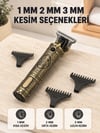 Profesyonel Saç ve Sakal Tıraş Makinesi 1500 mAh Bataryalı 1 2 3 mm Taraklı