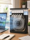 Püskürtmeli Masaüstü Fan 5 Başlıklı Serinletici, 600 ml Su Haznesi, 3 Kademe Fan, Type-C Bağlantı