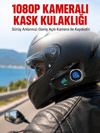 Q28 Bluetooth Kask Kulaklık 1080P Kamera Su Geçirmez Motosiklet Interkom Yeni Nesil