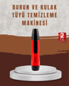 Raks Leo Burun Kulak Tüy Alma Makinesi 45 dk Şarj Süreli Kırmızı