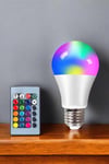 Renk Değiştirebilen RGB Işıklı Led Ampul A+Enerji 10 Watt Led Işık