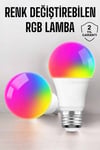 Renk Değiştirebilen RGB Işıklı Led Ampul A+Enerji 10 Watt Led Işık