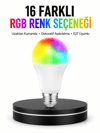 Renk Değiştiren RGB LED Ampul 16 Renk Uzaktan Kumandalı 2025 Model