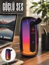 RGB Işıklı Bluetooth Hoparlör Güçlü Ses Type-C Şarjlı Taşınabilir Kablosuz Speaker