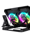 RGB Işıklı Laptop Soğutucu Stand Çift Fanlı Sessiz Çalışan Ayarlanabilir