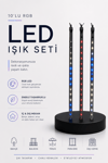 RGB LED Dış Ve İç Mekan Süsleme Işığı 10 Çubuklu Şerit
