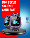 S10 Mor Akıllı Çocuk Saati Geçmiş Konum ve Acil Durum Uyarılı