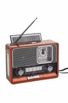 Saatli Fenerli Bluetooth Nostaljik Radyo AUX SD USB Girişli Bluetooth Hoparlör