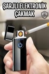 Şarjlı Elektronik Çakmak Dokunmatik Metal Uçlu Alevsiz USB Şarjlı
