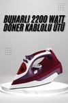 Seramik Tabanlı Kırmızı 2200 Watt Şok Buharlı Ütü Yeni Nesil