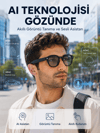 Siyah 3 Lensli Akıllı Kamera Gözlüğü Bluetooth Görüşme Müzik Kontrolü AI Sesli Asistan ve Görüntü Tanıma