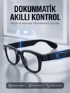 Siyah Akıllı Kamera Gözlüğü 8 MP Fotoğraf Video Çekimli AI Görüntü Tanıma Çoklu Dil Çeviri Bluetooth Wi-Fi Özellikli