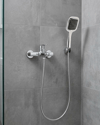 Siyah Duş Seti El Duşu Başlığı Spiral Hortum Dayanıklı Banyo Duş Aksesuarı