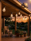Solar LED Ampul Işık Dış Mekan Bahçe Pergola Balkon Dekoratif Aydınlatma