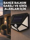 Solar LED Bahçe Aydınlatma Lambası 3 Işık Modlu Sensörlü Duvar Tipi Dış Mekan
