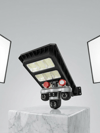 Solar Panelli 3 Lens Dış Mekan Güvenlik Kamerası Hareket Algılamalı LED Aydınlatmalı