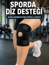 Sporcu Dizliği Açık Patella Tasarımlı Ayarlanabilir Cırtlı Kısa Diz Desteği
