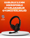 Stereo KırmızıKulaklığı Yumuşak Pedli Mikrofonlu