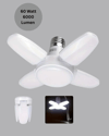 Tasarruflu Pervane LED Ampül 4 Kollu 60 Watt Geniş Alan Aydınlatma