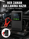 Taşınabilir Araç Akü Şarj Takviye Cihazı 150 PSI Dijital Kompresör Yeni Nesil