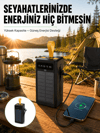 Taşınabilir Güneş Panelli Powerbank Çoklu Cihaz Şarj Destekli Yeni Nesil
