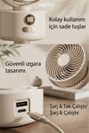 Taşınabilir Şarjlı Yükseklik Ayarlı Ve ayaklı Masaüstü Fan Soğutucu Pervane