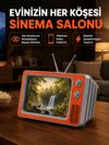 Telefon İçin 12 İnç Ekran Büyütücü Retro Televizyon Tasarımı HD Film İzleme Katlanabilir Stand