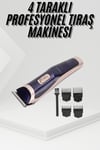 Tıraş Makinesi 4 Başlıklı Paslanmaz Çelik Bıçaklı Tüm Saç Tiplerine Uygun