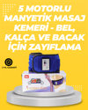 Titreşimli Masaj Kemeri 20 Mıknatıs 5 Motorlu