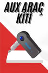 Tüm Cihazlara Uyumlu Bluetooth Aux Araç Kiti Siyah