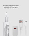 Turbo 120W Hızlı Şarj Cihazı – Kısa Devre ve Akım Koruma Özellikli