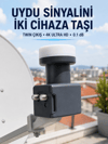 Twin LNB Çift Çıkışlı Uydu Anten LNB 4K Ultra HD Ku Band 0.1 dB