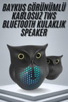 TWS Bluetooth Hoparlör Baykuş Tasarımlı Taşınabilir RGB Işıklı Uzun Pil Ömrü