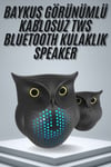 TWS Bluetooth Hoparlör Baykuş Tasarımlı Taşınabilir RGB Işıklı Uzun Pil Ömrü