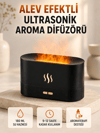 Ultrasonik Aromaterapi Difüzörü 180 ML Hazneli Dekoratif Alev Efektli Nemlendirici